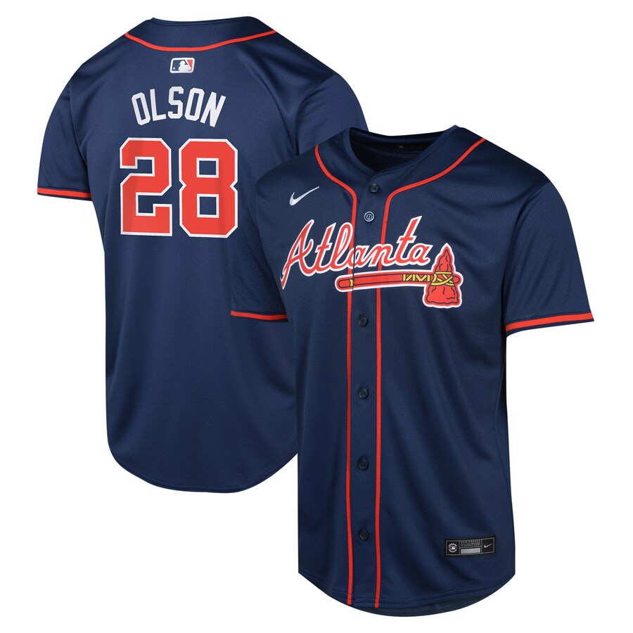 Matt Olson Atlanta Braves Youth Alternate Limited Player Jersey  Navy
