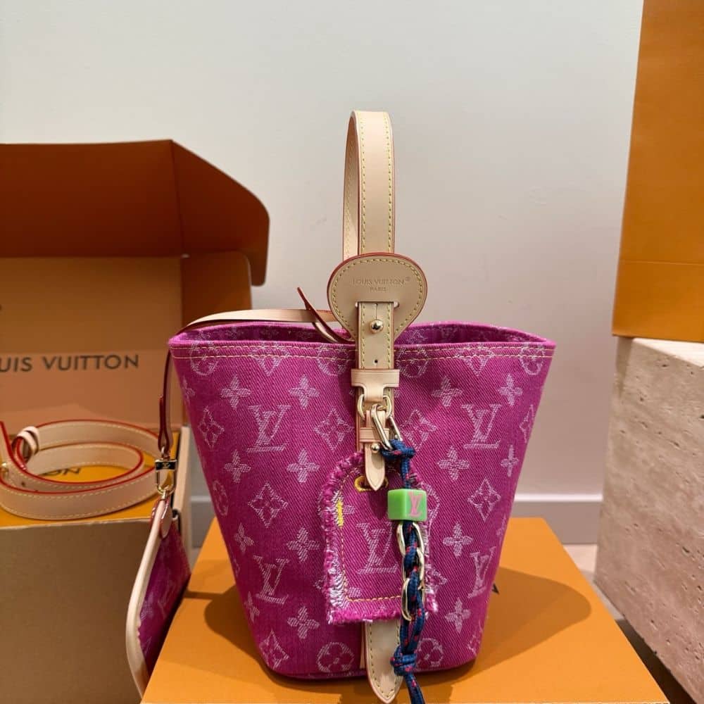 Louis Vuitton All In BB Fuchsia Denim 18cm M27626