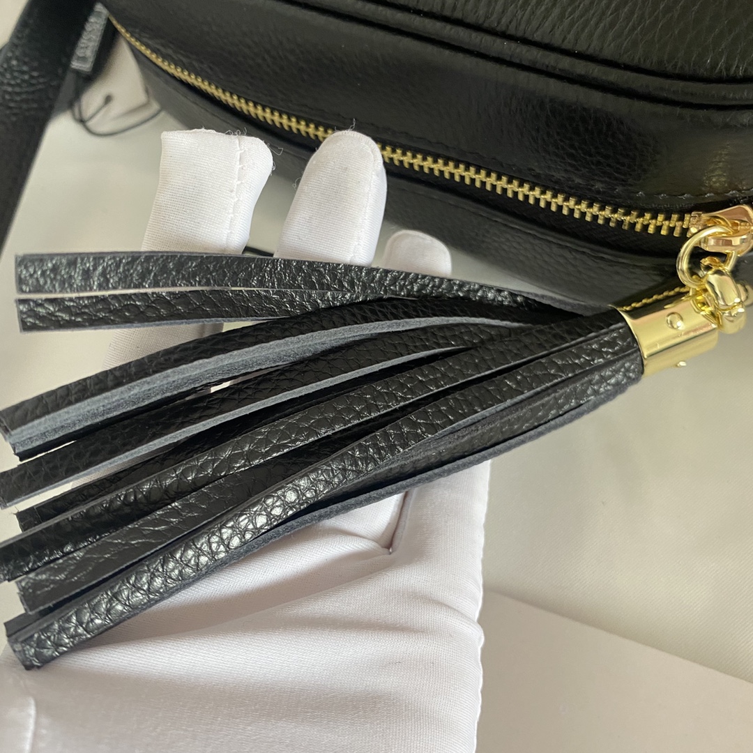 Gucci Soho Small Leather Disco Bag Black 308364 A7M0G 1000