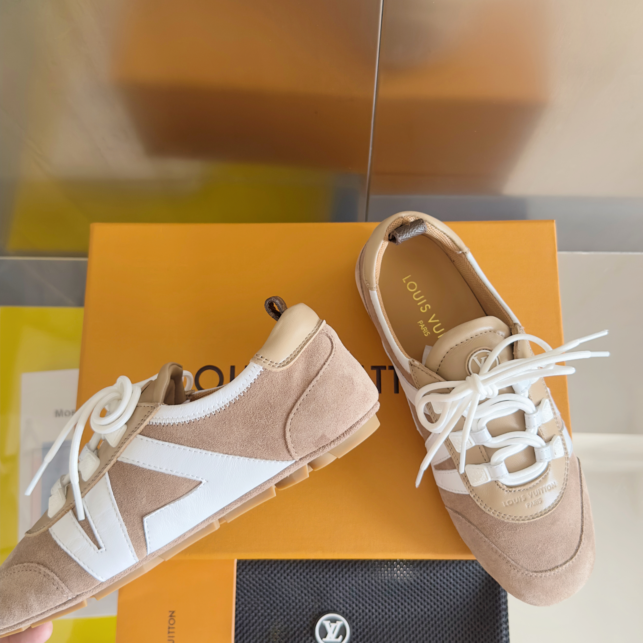 Louis Vuitton Sneakerina Yellow Beige – Women’s Ballet-Inspired Slim Sneakers