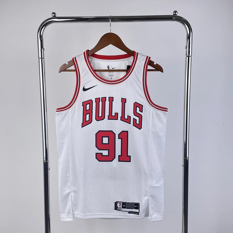2023 NBA Chicago Bulls 91 RODMAN Basketball Jersey