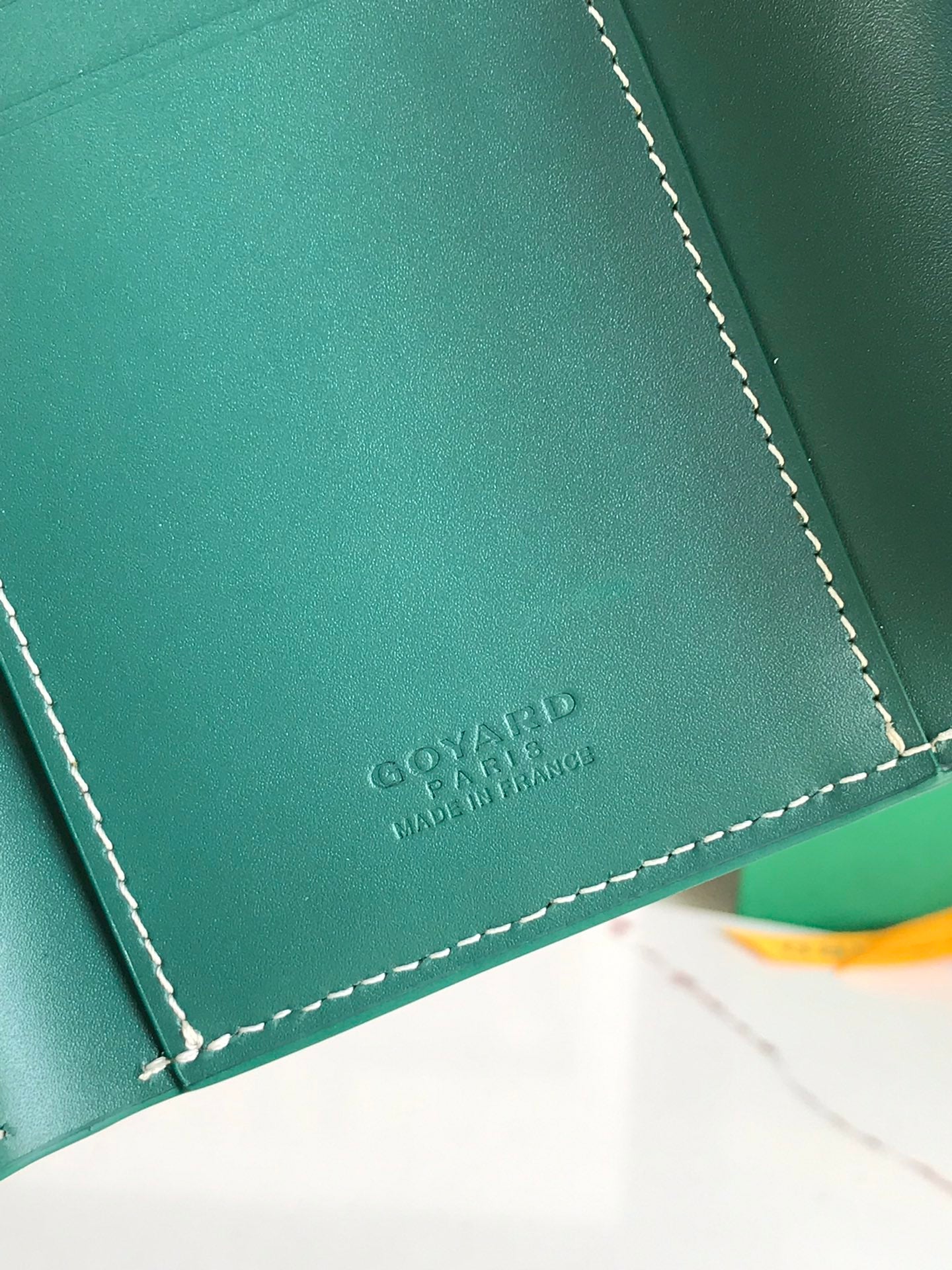 Goyard Saint-Gabriel Wallet 12 Cm Green Calfskin And Goyardine Canvas