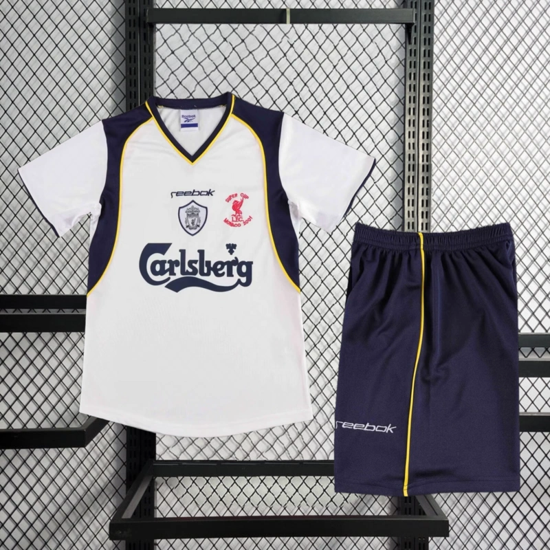 Retro kids 2001-02 Kids Liverpool Away Football jersey retro