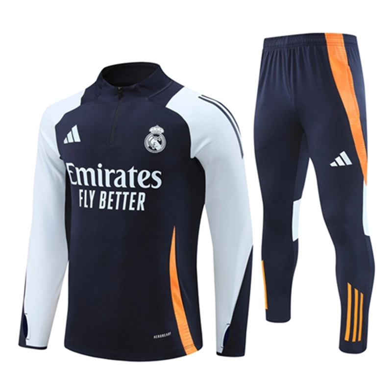 2024-25 Real Madrid Royal Blue Long Sleeve Training Suit