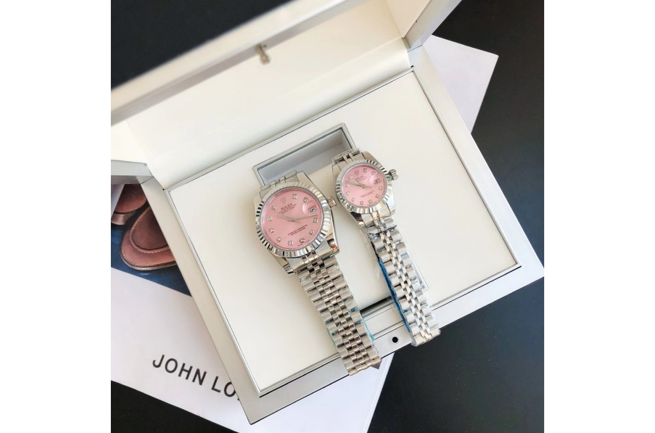 Rolex Datejust 36/28mm SS/SS Jub Pink/Dial