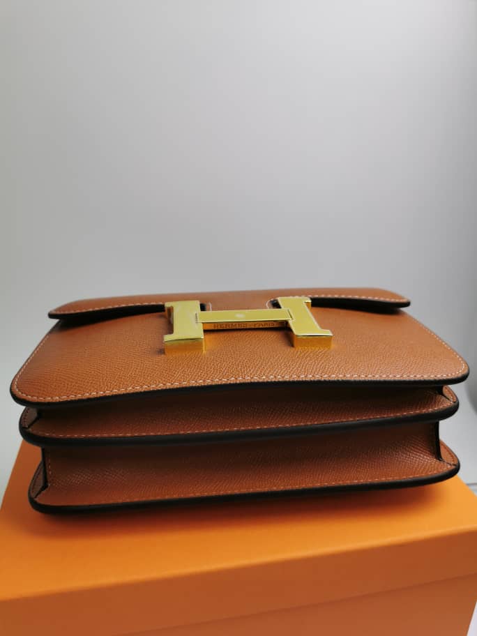 Hermes Constance 24 Togo Leather Gold Hardware Brown 24cm