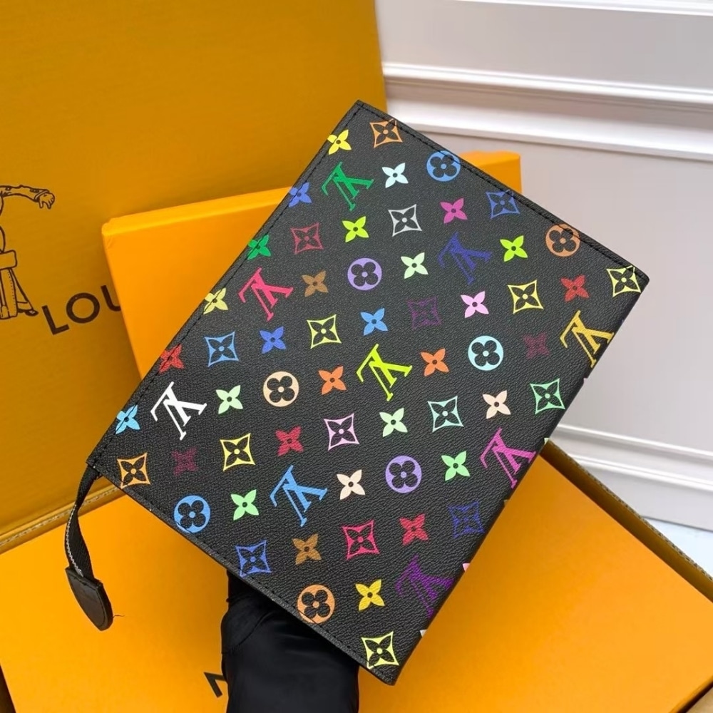 Louis Vuitton X Murakami Toiletry Pouch Monogram Black 25Cm M13746