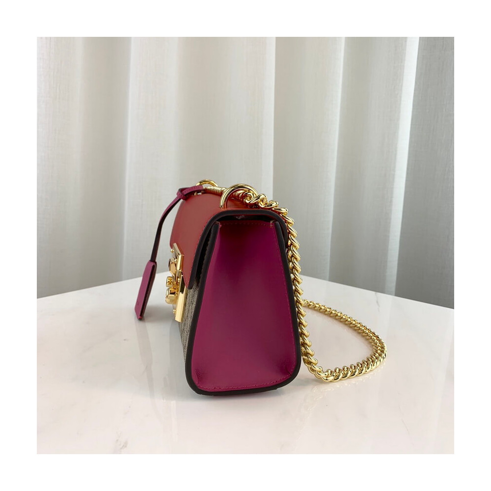 Gucci Padlock Small GG Shoulder Bag Red
