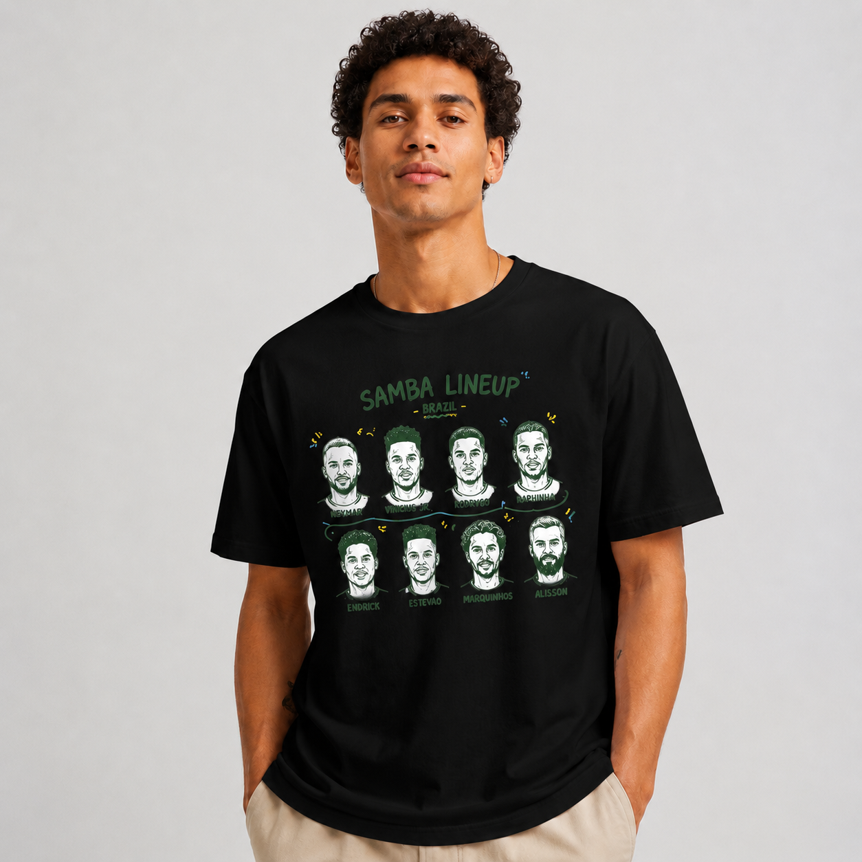 Brazilian Player Pure Cotton T-Shirt – Limited-Time Offer