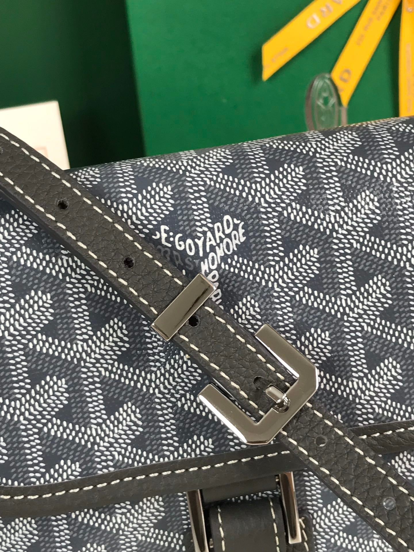 Goyard Grand Bleu 16 Cm Gray Goyardine Canvas And Lambskin