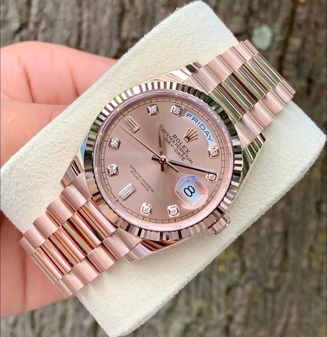 [Superclone] Rolex Day-Date 36mm Rosé – Colour Dial President 128235