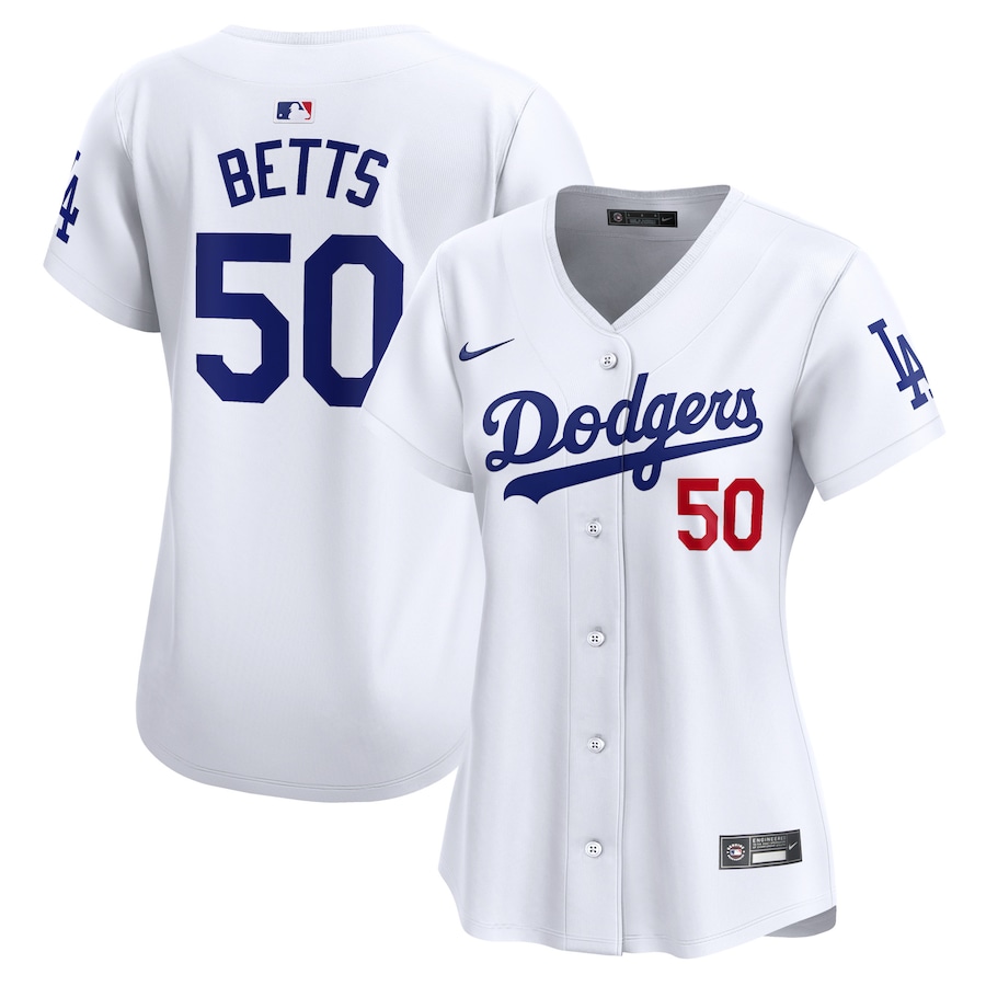 Mookie Betts Los Angeles Dodgers Women's Home Limited Player Jersey White
