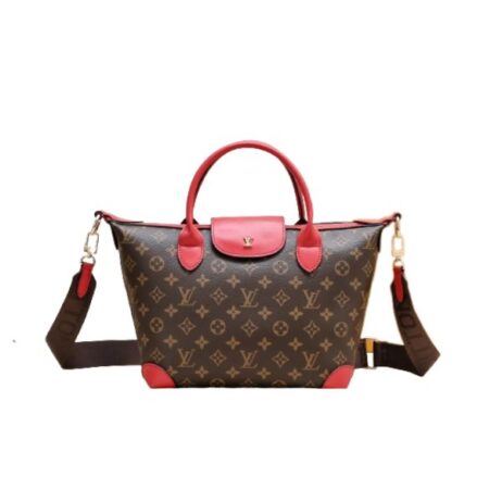 Louis Vuitton Tote Bag Monogram Canvas Red 26Cm