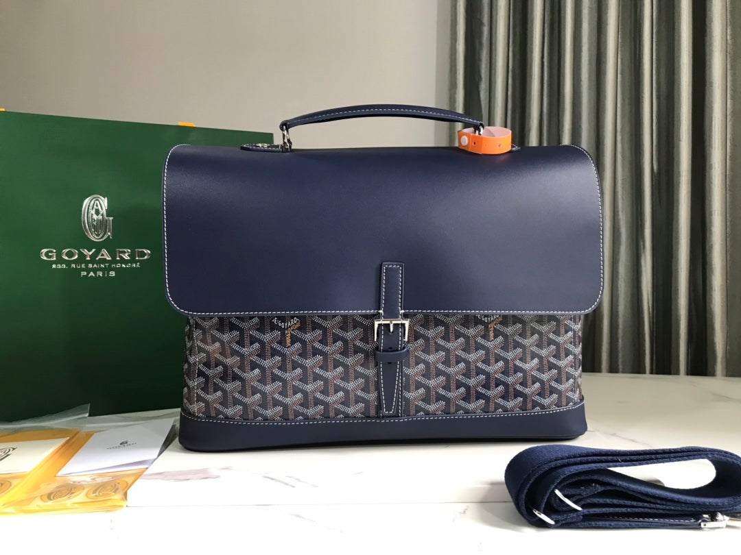Goyard Citadin Bag 38Cm Navy Blue Canvas