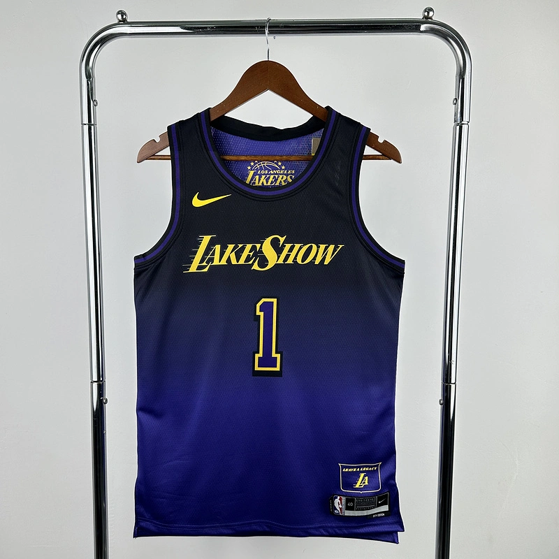 2025 NBA Lakers 1 RUSSELL Basketball Jersey