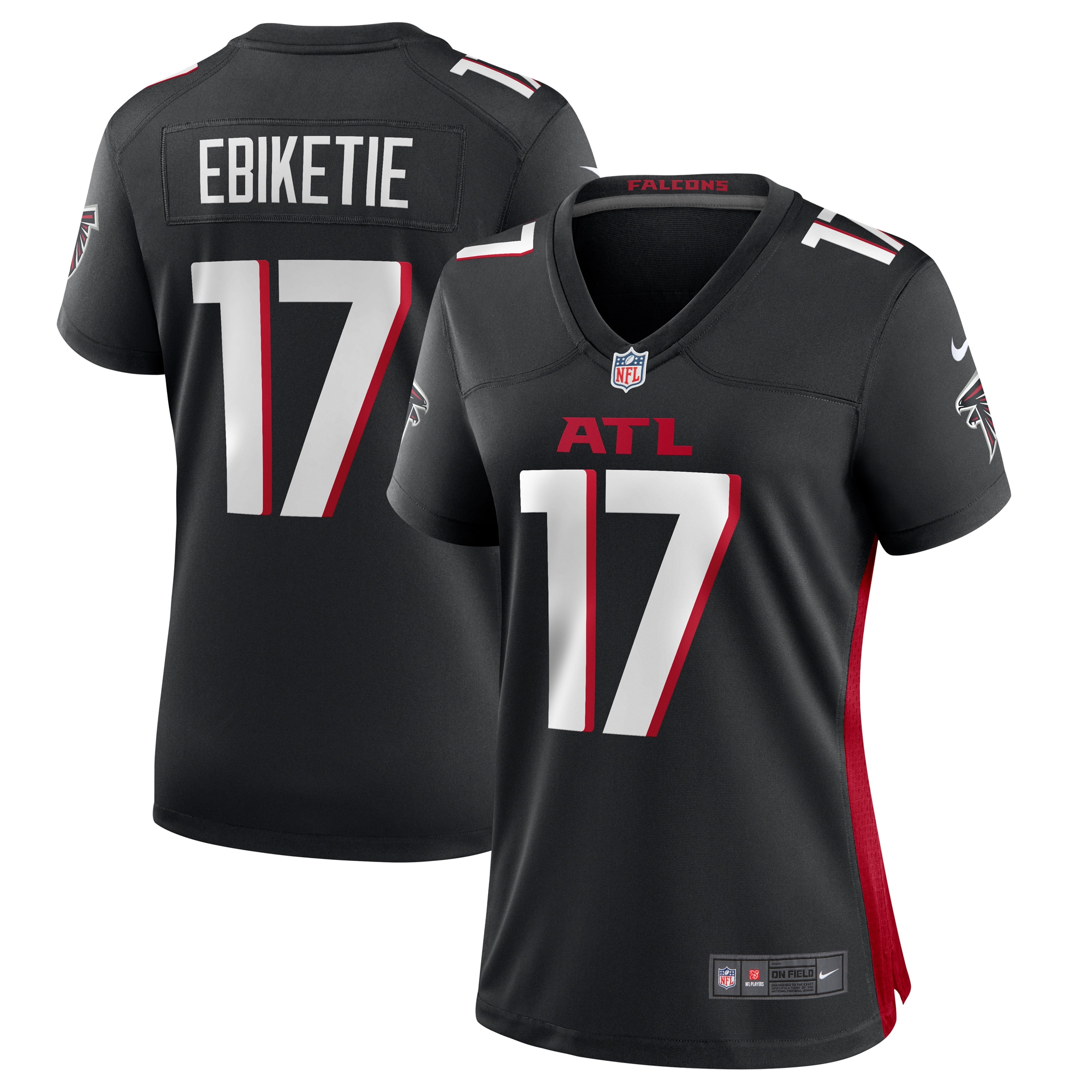 Arnold Ebiketie Atlanta Falcons Nike Women's Team Game Jersey -  Black