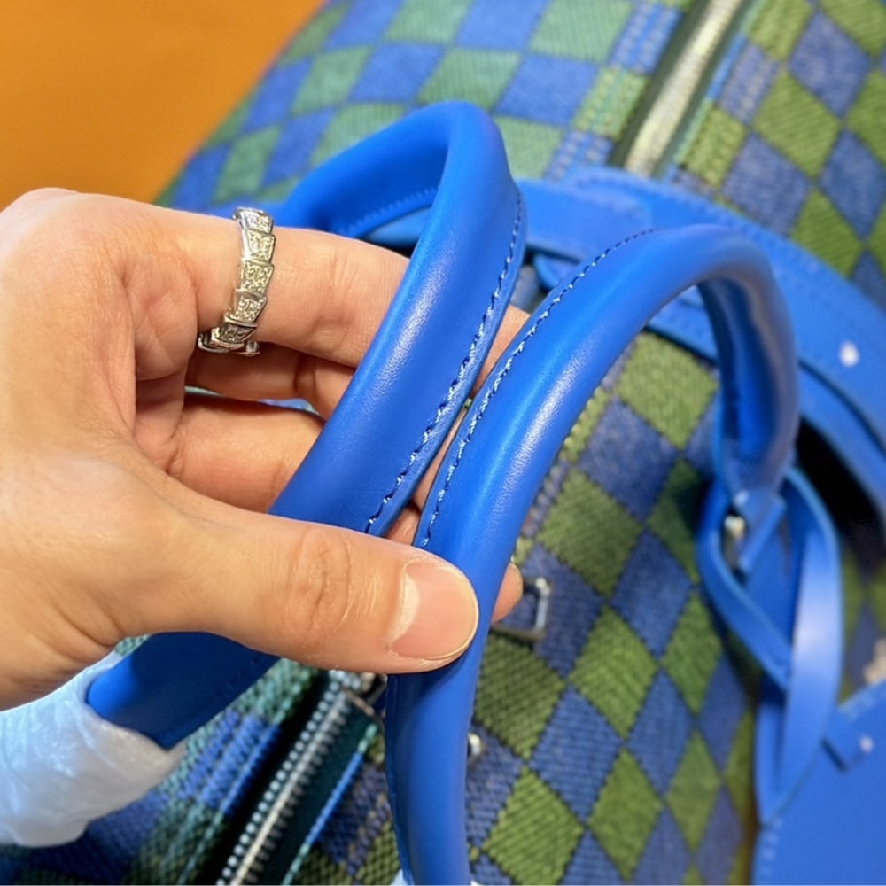 Louis Vuitton Keepall Bandoulière Blue Green 45cm