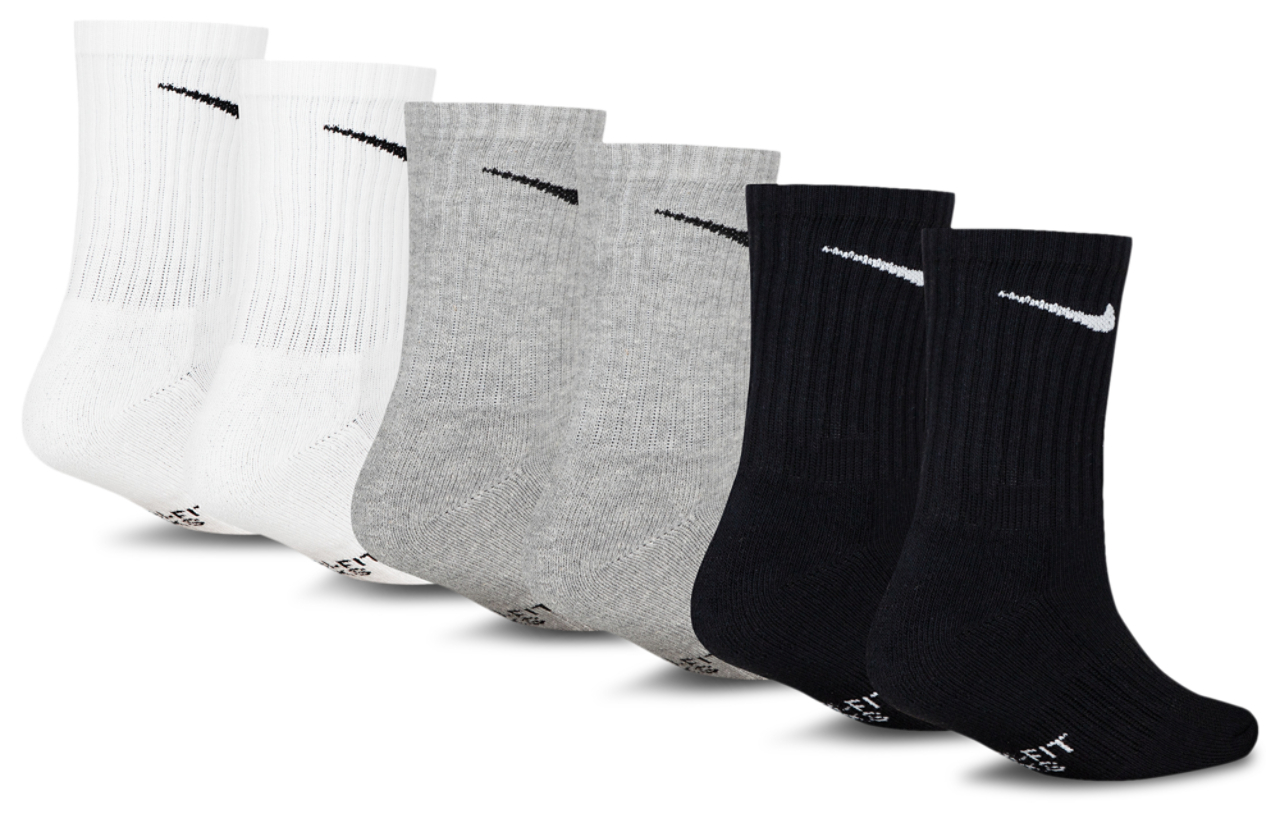 Nike 6 Pack Dri-FIT Performance Basic Crew Socks