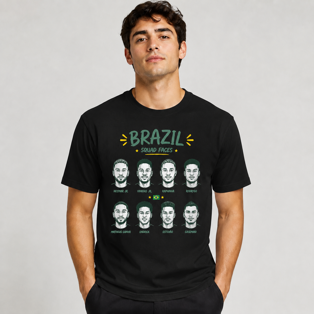 Brazilian Player Pure Cotton T-Shirt – Limited-Time Offer