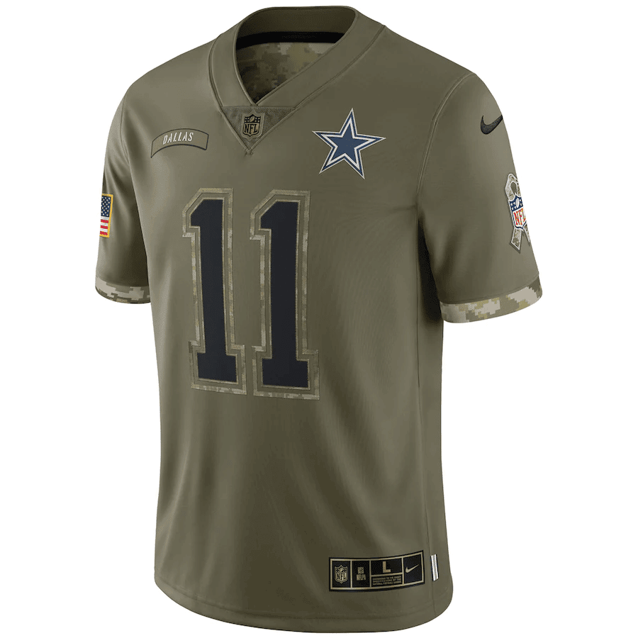 Micah Parsons Dallas Cowboys 2022 Salute To Service Limited Jersey - Olive