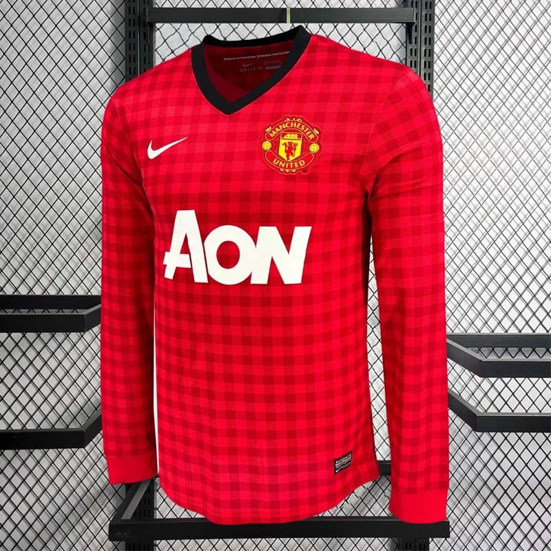 Retro Player 2012-13 Manchester United home Long Sleeve Football jersey retro