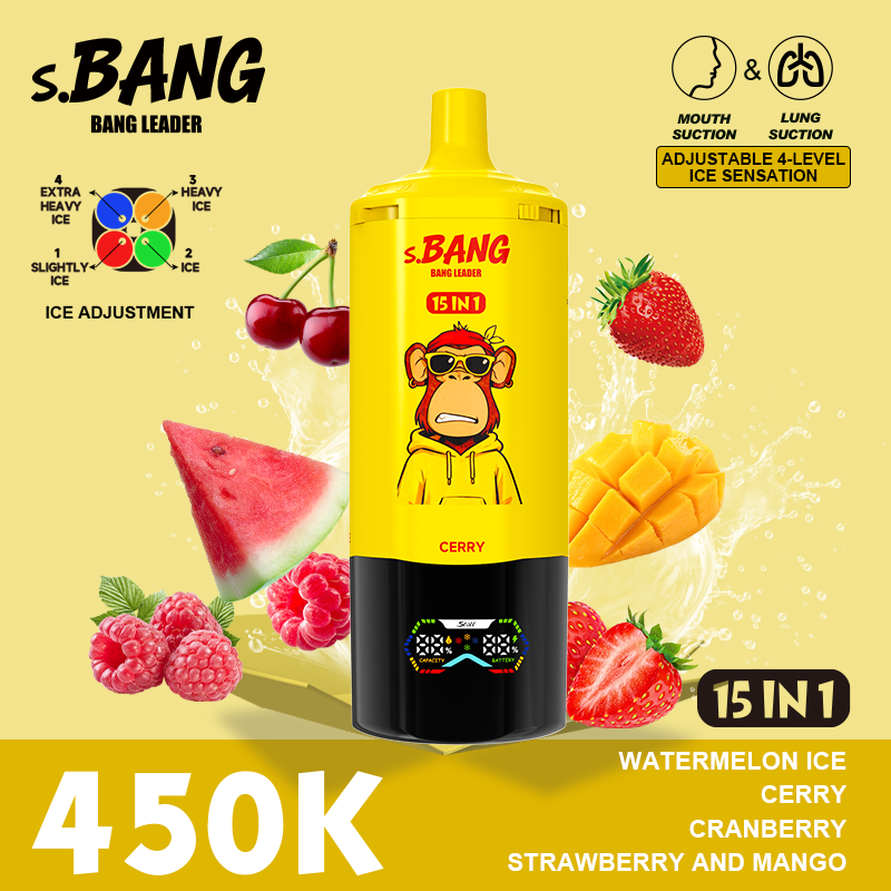 Bang 450K Puffs 15-in-1 Prefilled Vape | 15 Flavors,  Rechargeable