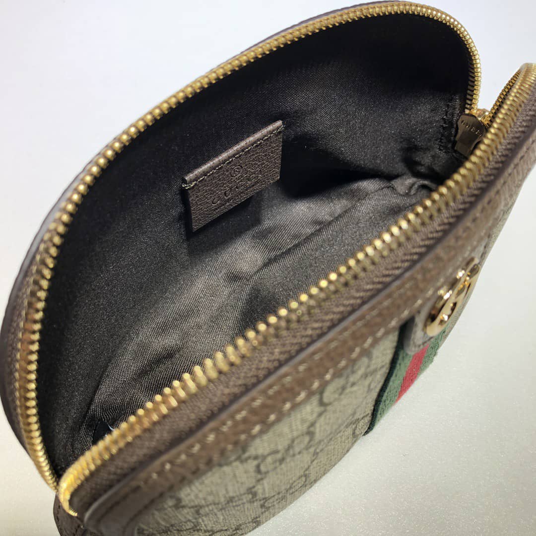 Gucci Ophidia Gg Cosmetic Pouch Brown