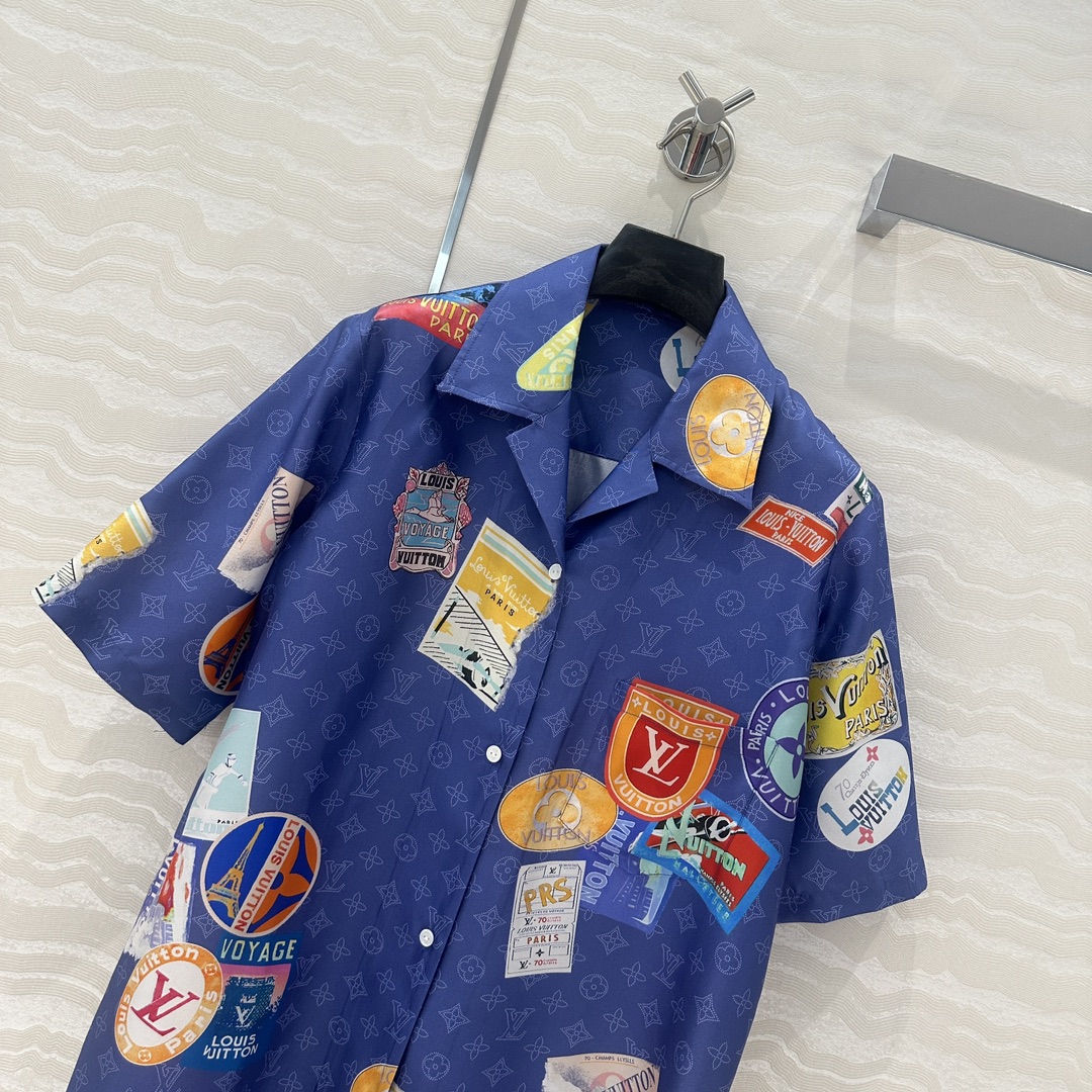 LV silk short sleeve + trousers