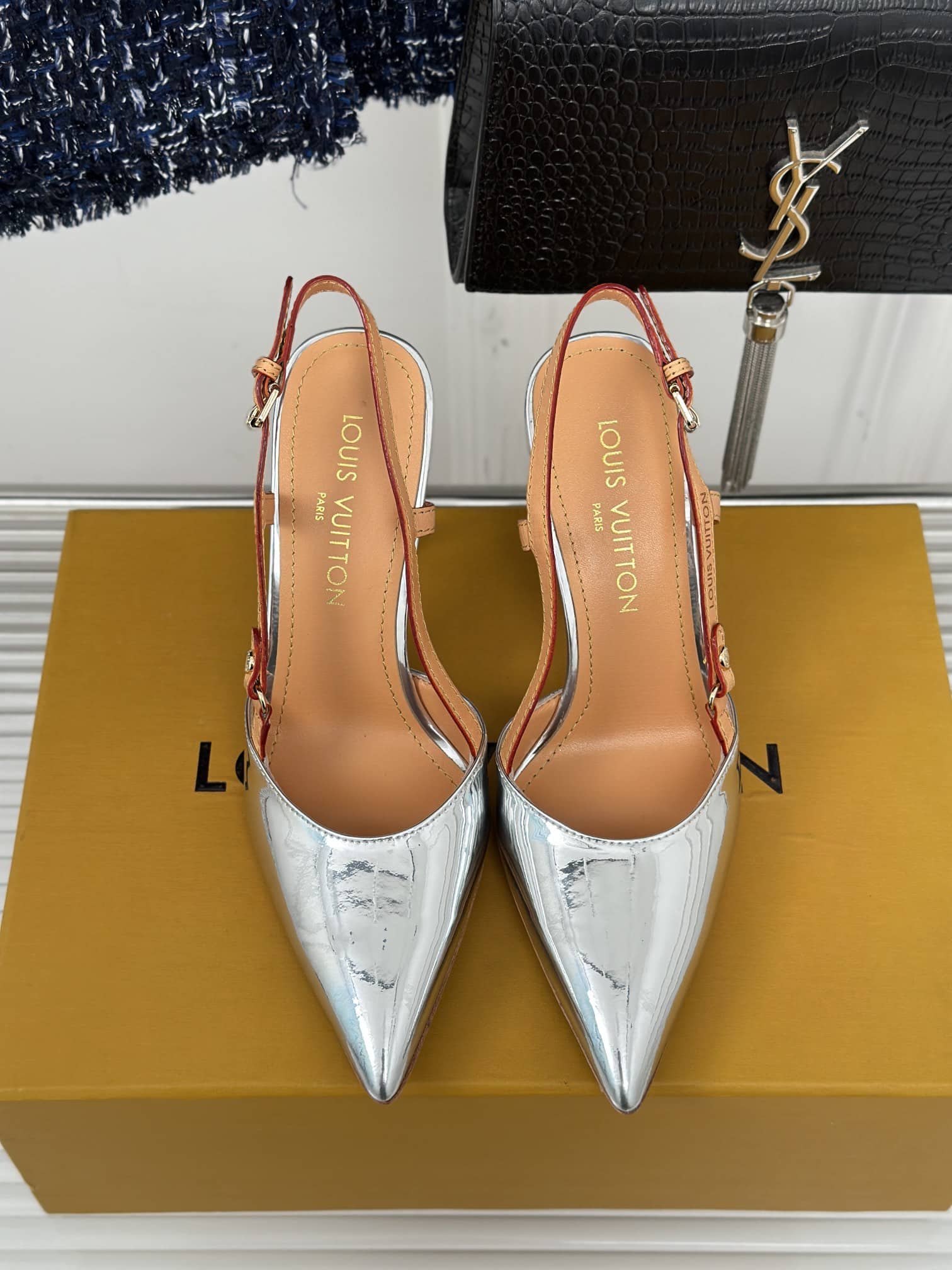 Louis Vuitton Blossom Slingback Pump Silver