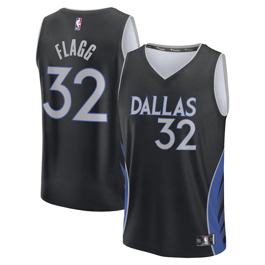 Men's Dallas Mavericks Cooper Flagg Fanatics Black 2025/26 City Edition Fast Break Jersey