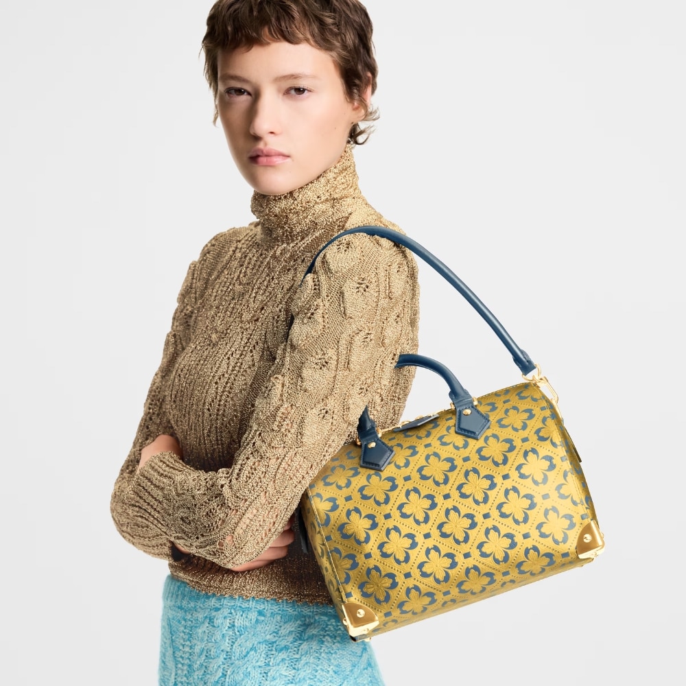 Louis Vuitton Speedy Trunk 25 Blue And Gold 27Cm M27411