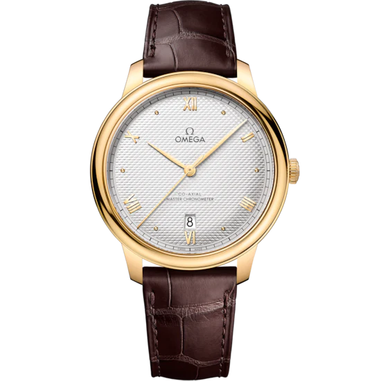 Omega De Ville Prestige 40mm Silver Dial 18k Yellow Gold Strap 434.53.40.20.02.002