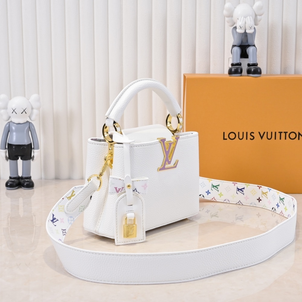 Louis Vuitton X Takashi Murakami Capucines Mini White 21Cm M13253