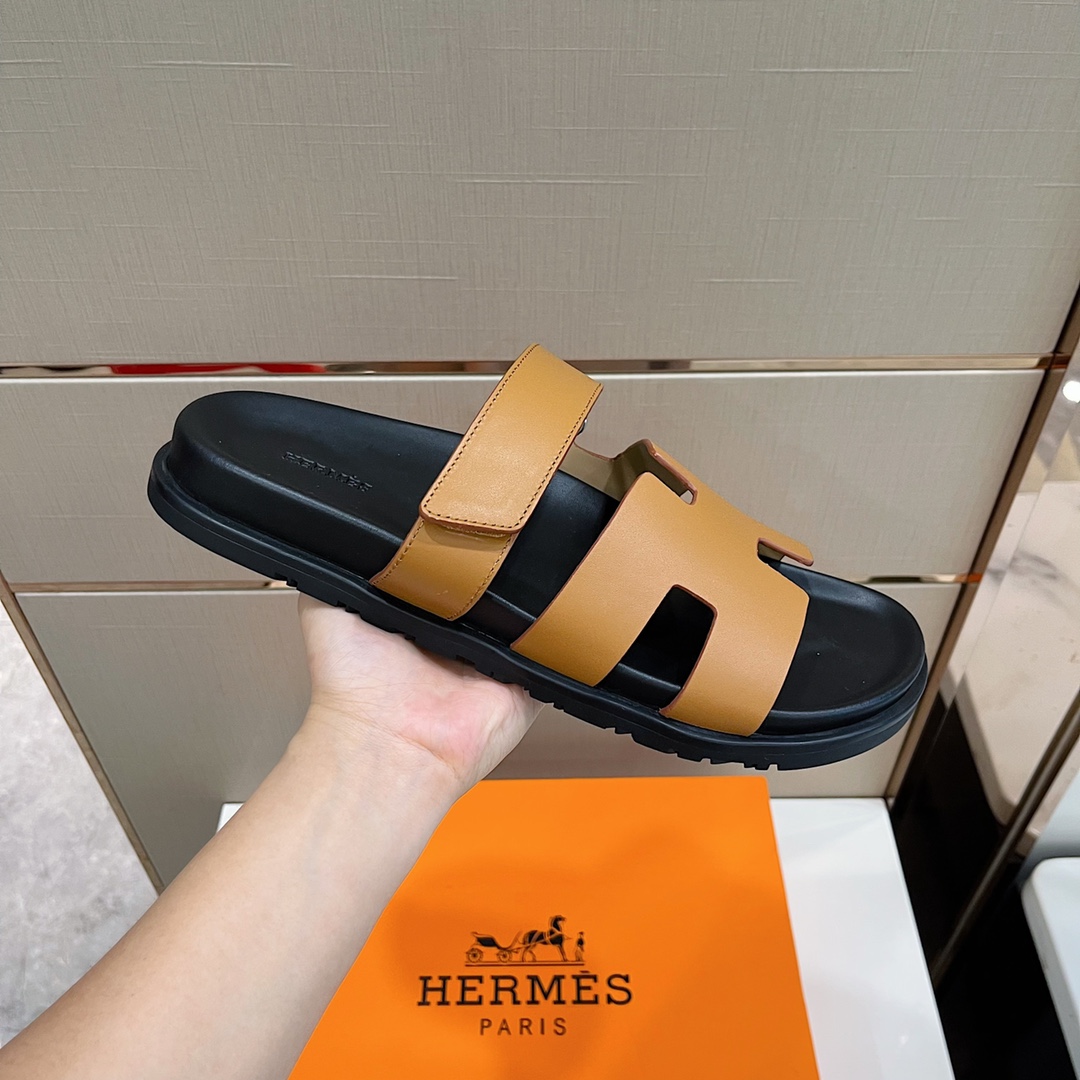 HERMES SANDALS TAKARA BROWN