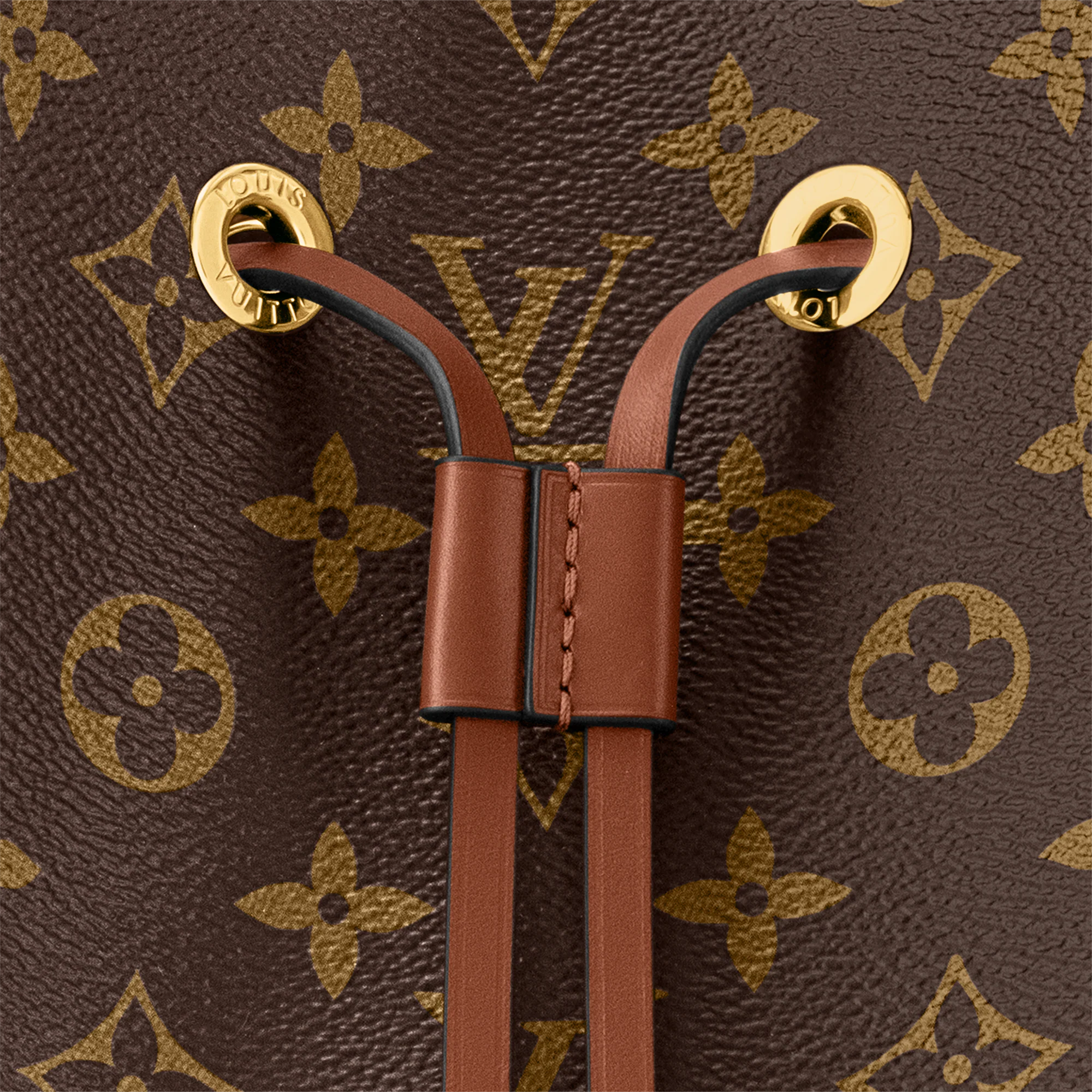 Louis Vuitton Luxury Monogram Canvas And Leather Handbag Neonoe Caramel