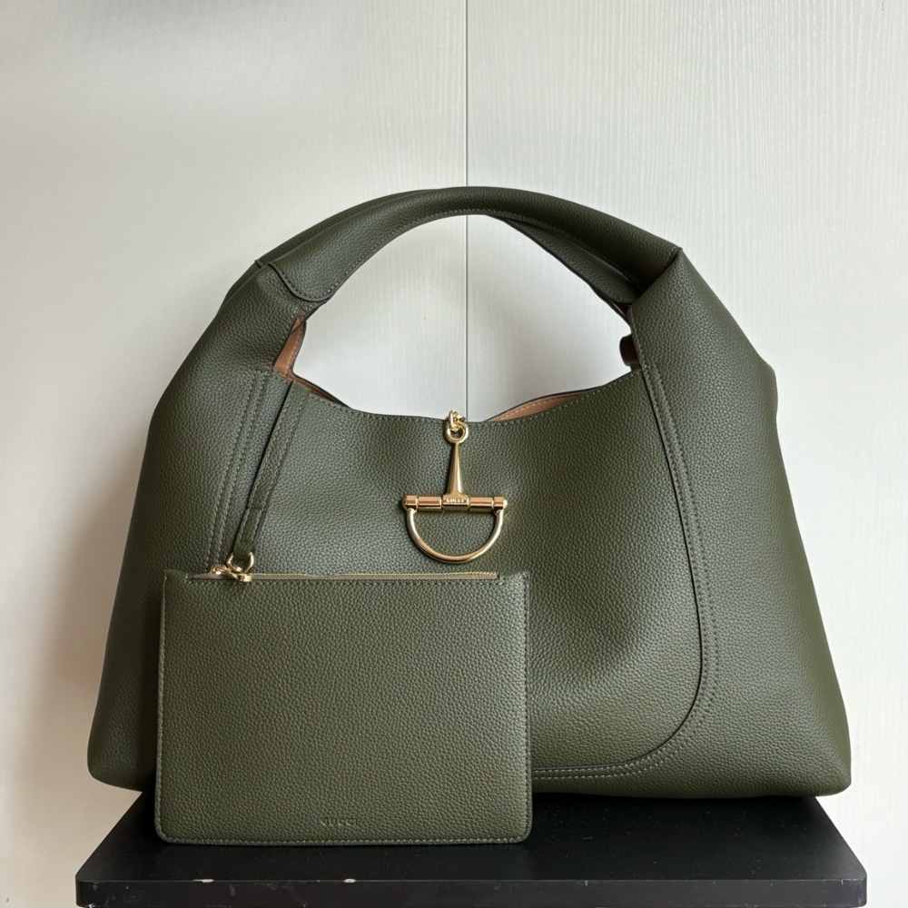 Gucci Softbit Maxi Shoulder Bag Green 46Cm 837466 AAEAO 3332