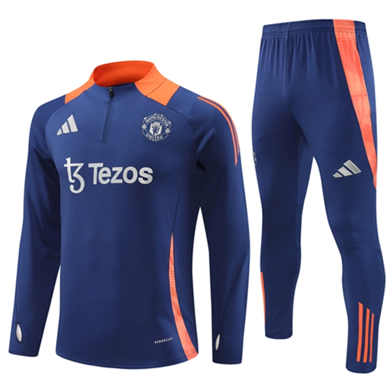 2024-25 Manchester United Royal Blue Long Sleeve Training Suit