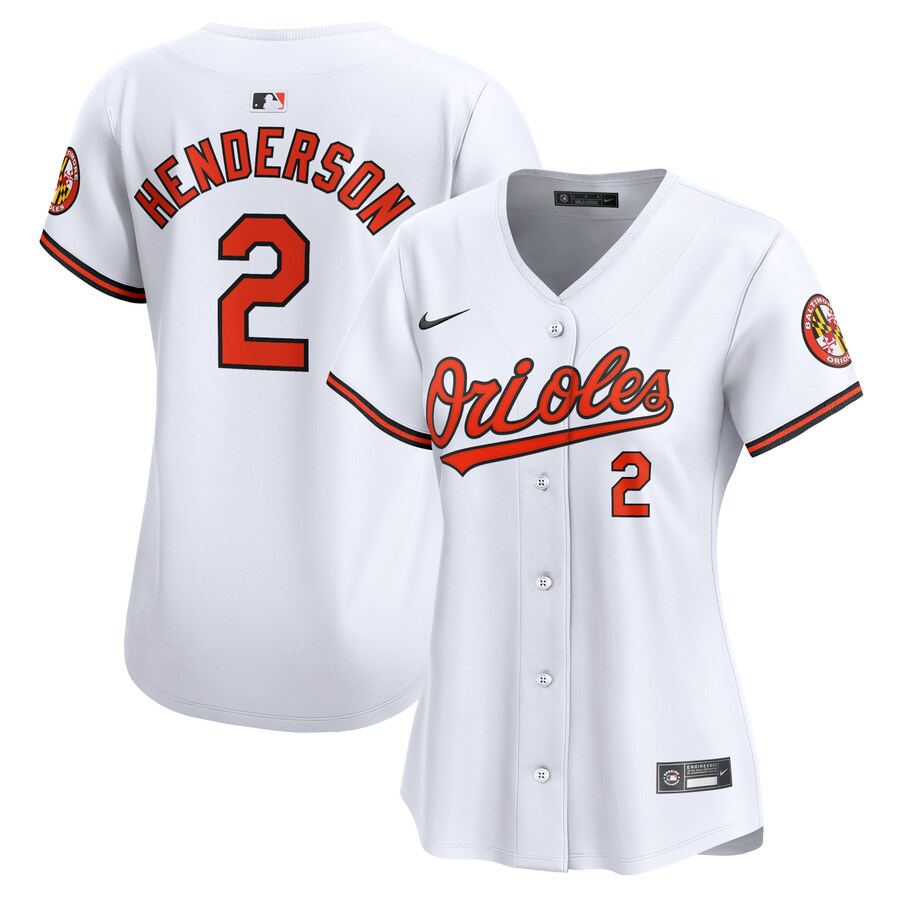 Gunnar Henderson Baltimore Orioles Women's Home Limited Player Jersey White
