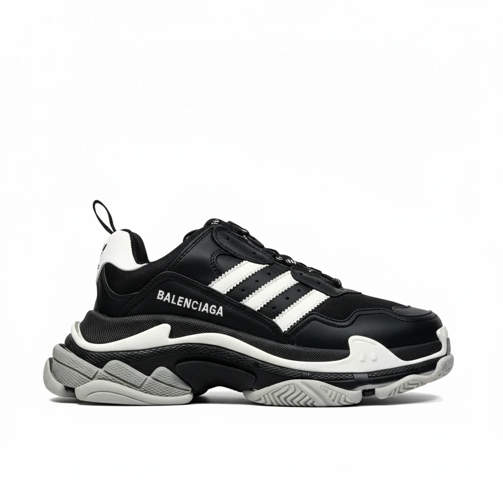 Adidas x Balenciaga Triple S  White Sneaker