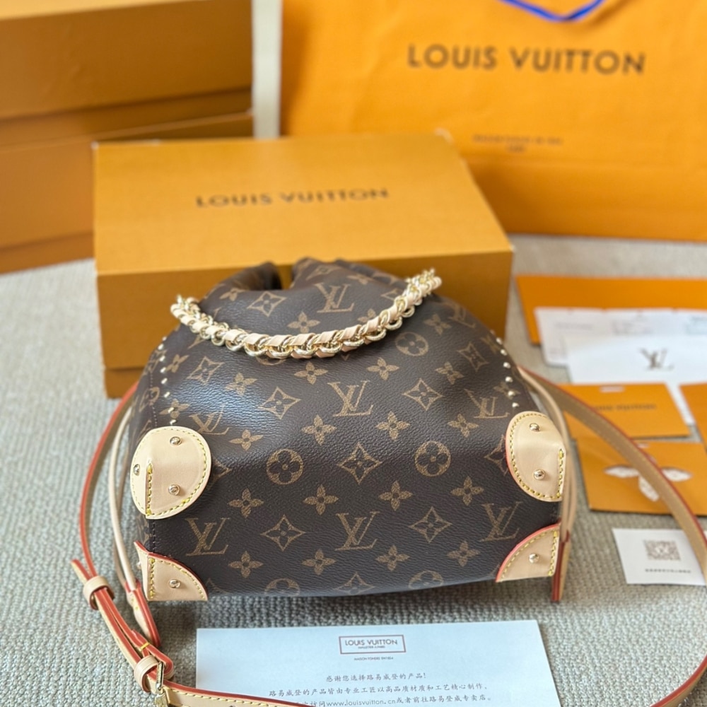 Louis Vuitton Noé Trunk PM Bag Monogram Brown 20Cm