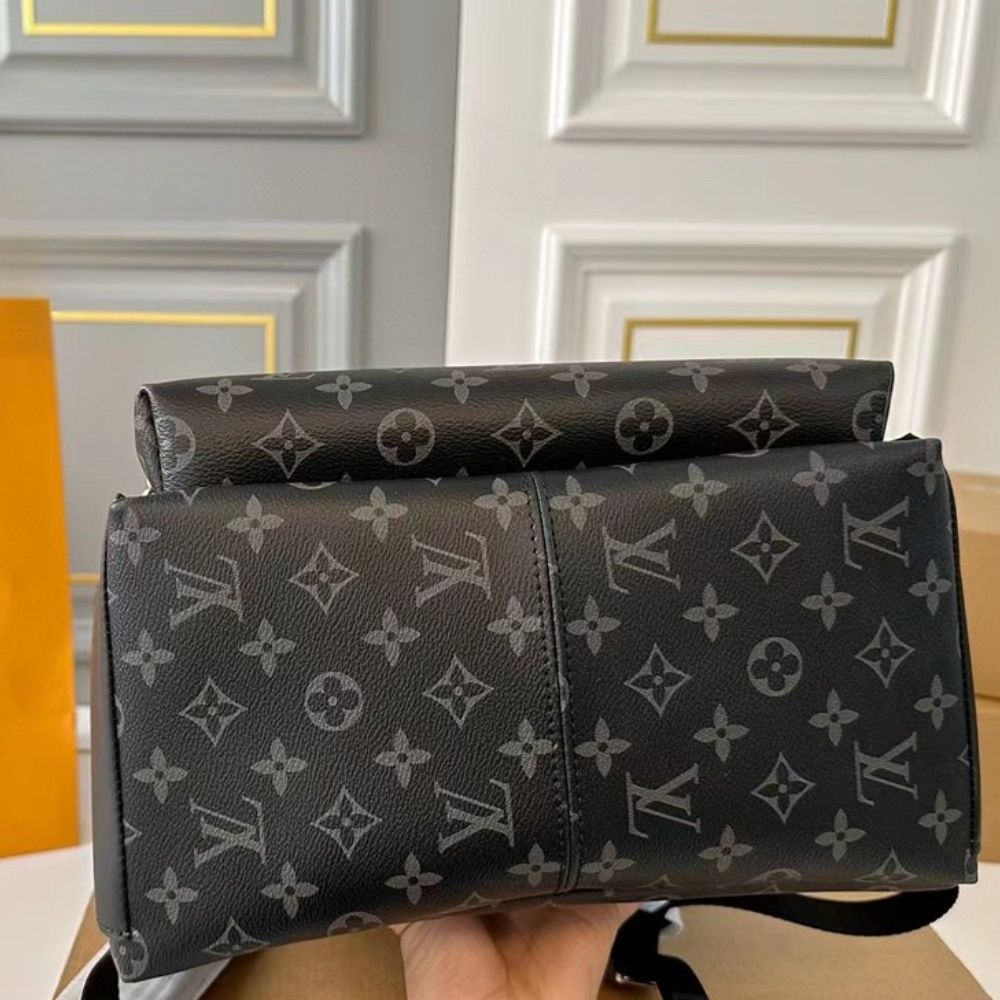 Louis Vuitton Discovery Monogram Eclipse Canvas Backpack Black 28Cm