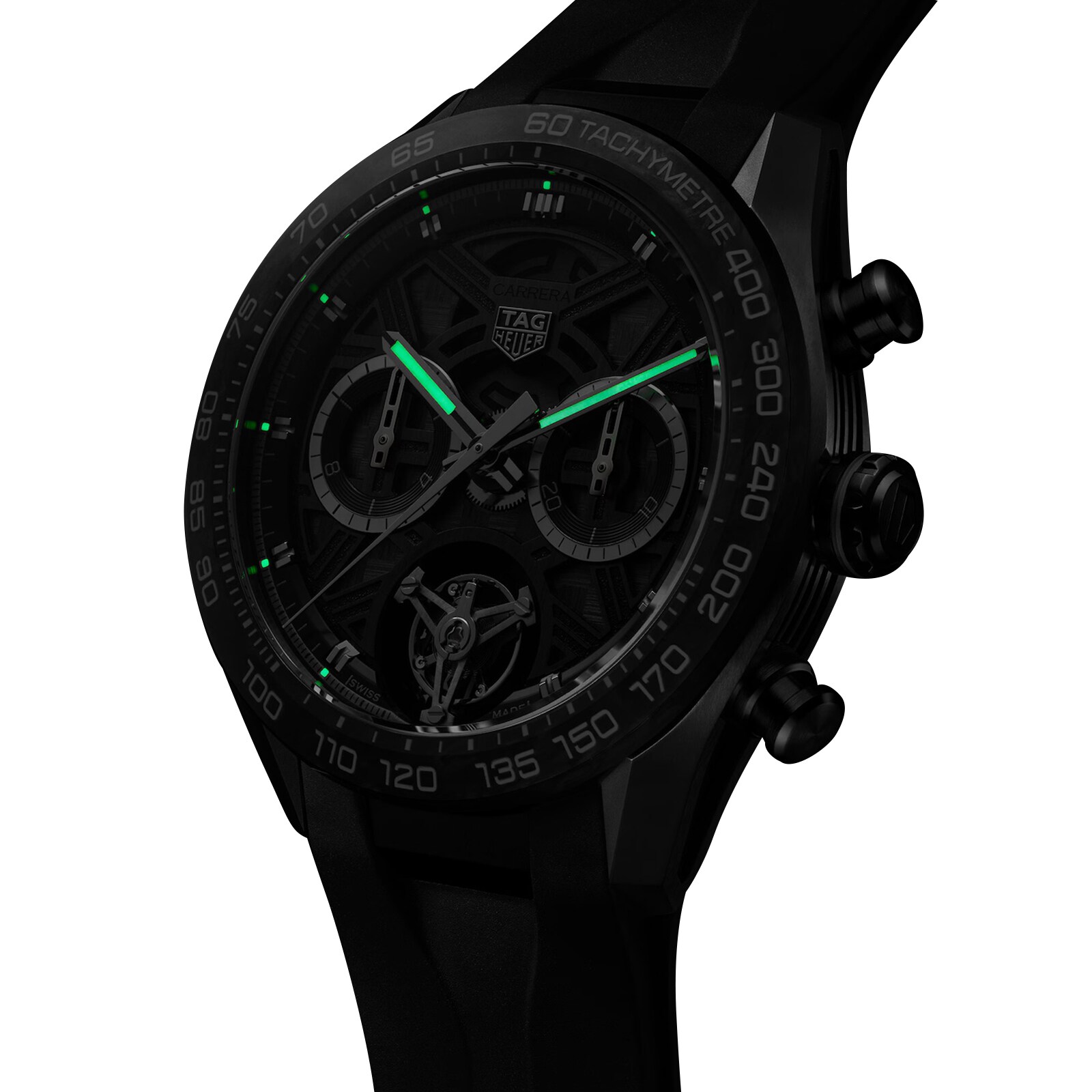 TAG Heuer Carerra Chronograph Tourbillon Extreme Sport 44mm Mens Watch Black CBU5080.FT6272
