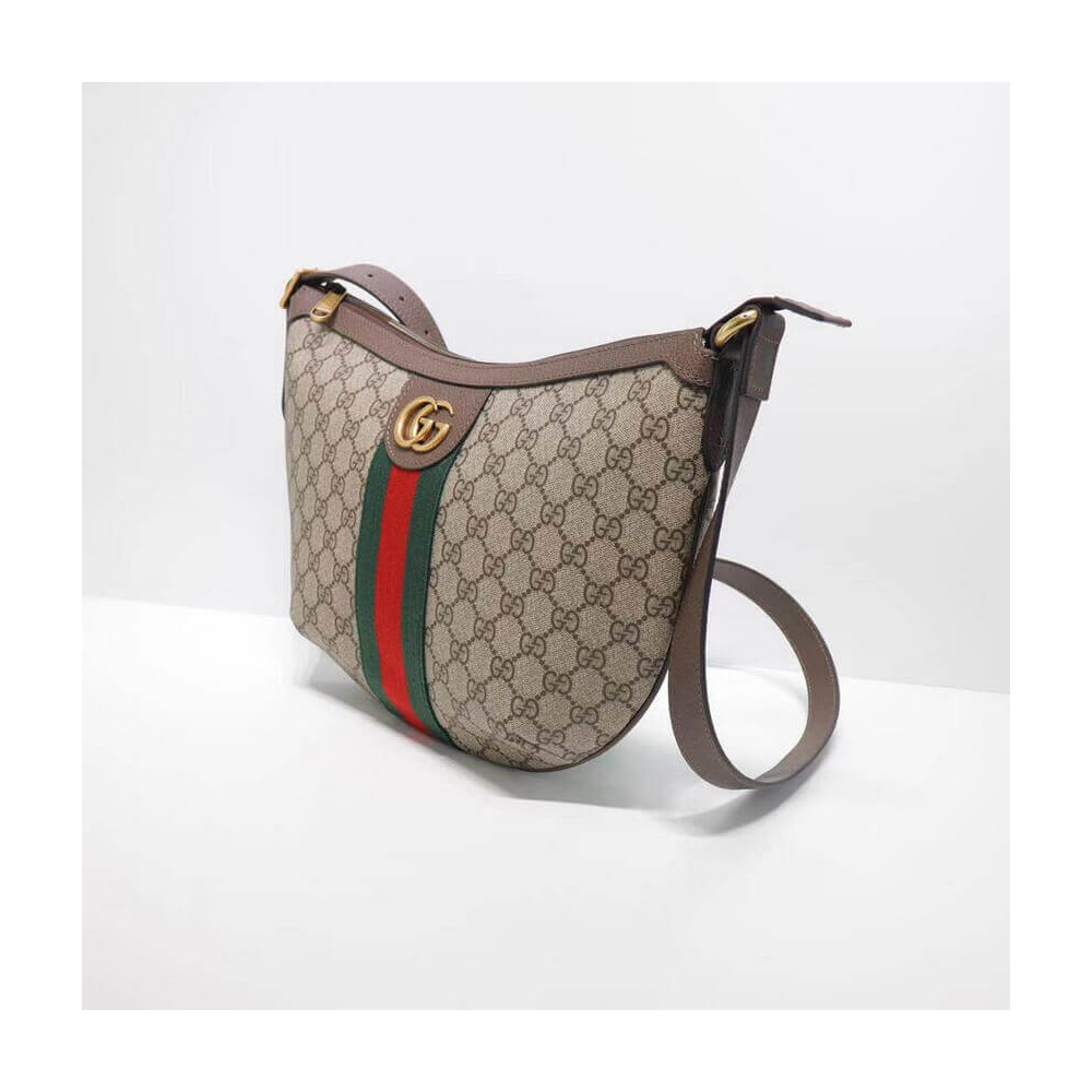 Gucci Ophidia GG Small Shoulder Bag Brown