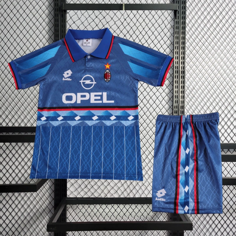 Retro KIDS 1995-96 KIDS AC Milan away BAGGIO BARESI VIEIRA ALBERTINI Football jersey