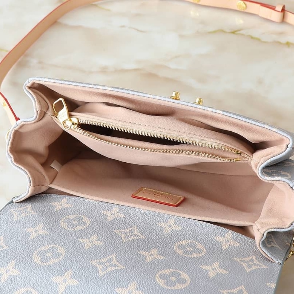 Louis Vuitton Pochette Métis East West Coated Canvas Trianon 21Cm M12429