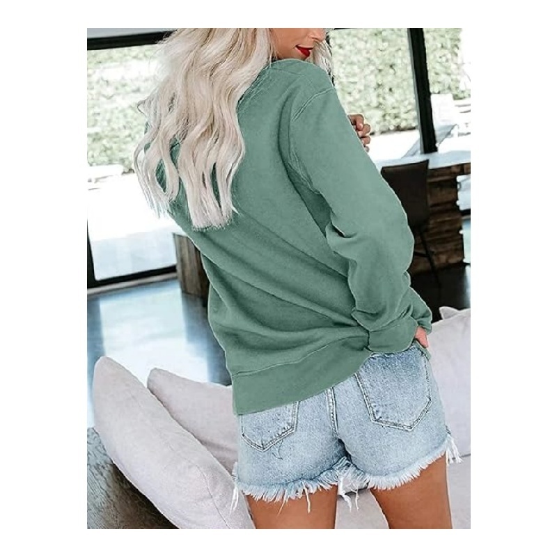 Women's Casual Crewneck Sweatshirts Cute Loose Fit with Pockets