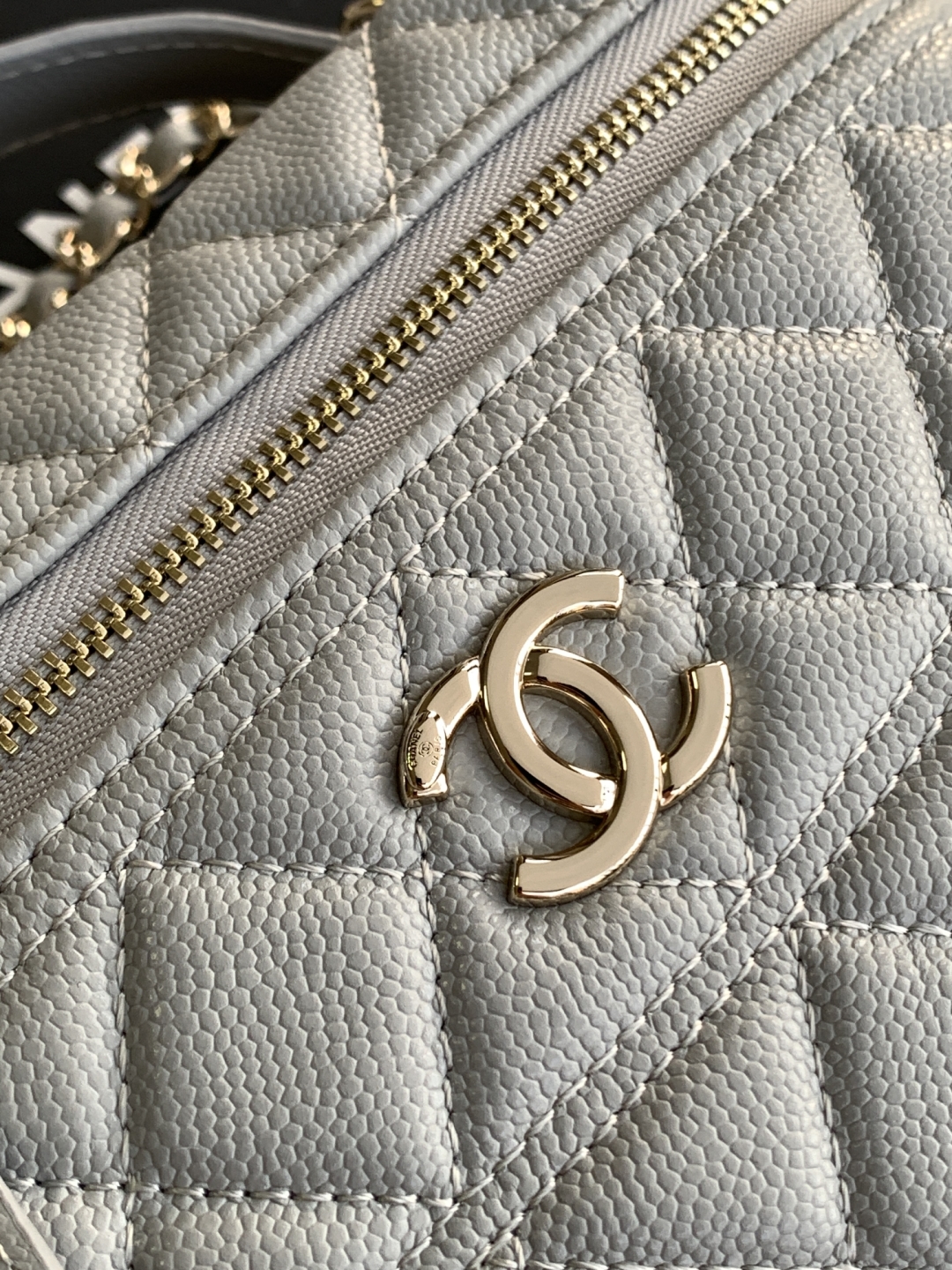 Chanel 25C Vanity Case Light Blue 20cm