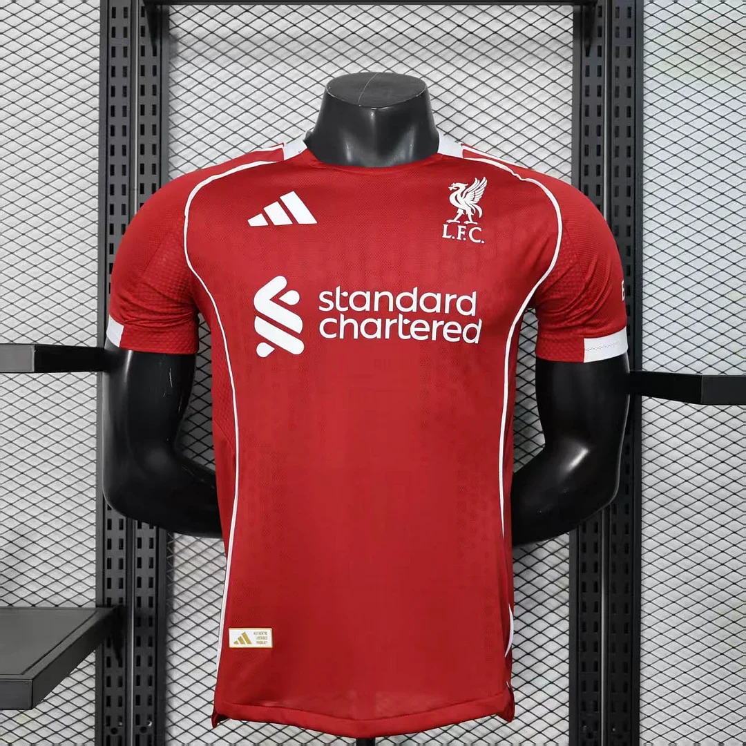 2025/2026 Premier League Liverpool Team Home Football Jersey Player Version