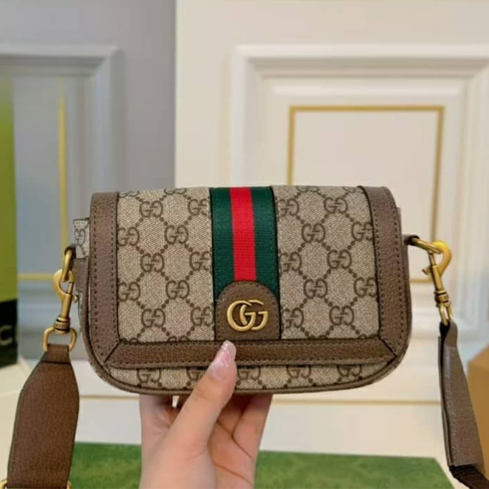 Gucci Ophidia Super Mini Shoulder Bag Brown 20Cm 795466 Fabia 9741