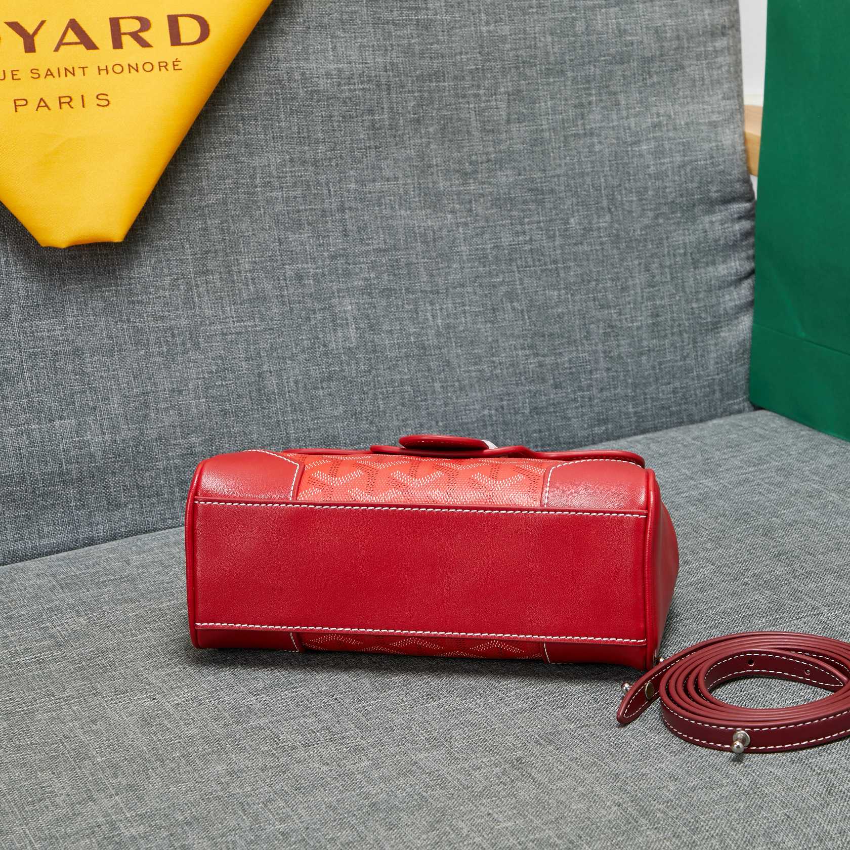 Goyard Saigon Souple Mini Bag Red Canvas 20cm